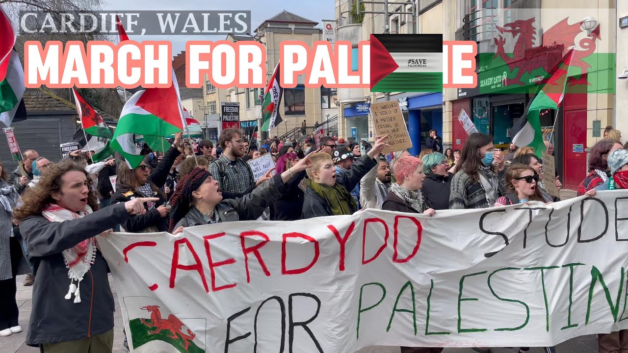 March For Palestine, Cardiff City Centre
