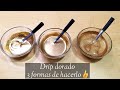 3 formas de hacer drip dorado para pasteles/ Escurrido dorado para pasteles