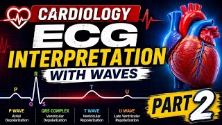 ECG Interpretation Made Easy(Part-2) | Master P, QRS & T Waves in One Lecture | Intervals & Segments