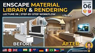 Enscape Material Library & Final Rendering Tutorial