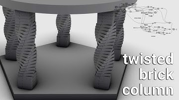twisted brick column - Rhino Grasshopper parametric tutorial