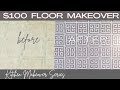 DIY painting kitchen floors | Budget kitchen makeover under $100