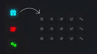 Neumorphism Icons Hover Effect