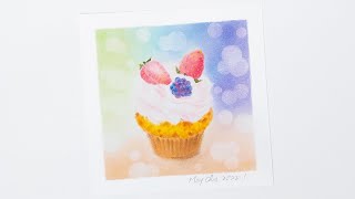 Strawberry Cupcake - Easy Soft Pastels Drawing screenshot 4