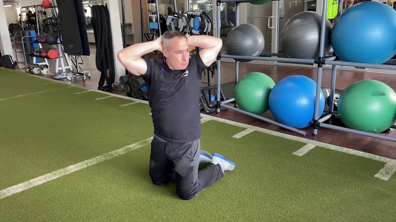 Kneeling Thoracic Spine Rotation with Side Bend - YouTube