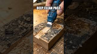 ONE DEEP PASS THROUGH DIRTY WOOD #microtools #woodworking #minisatisfying