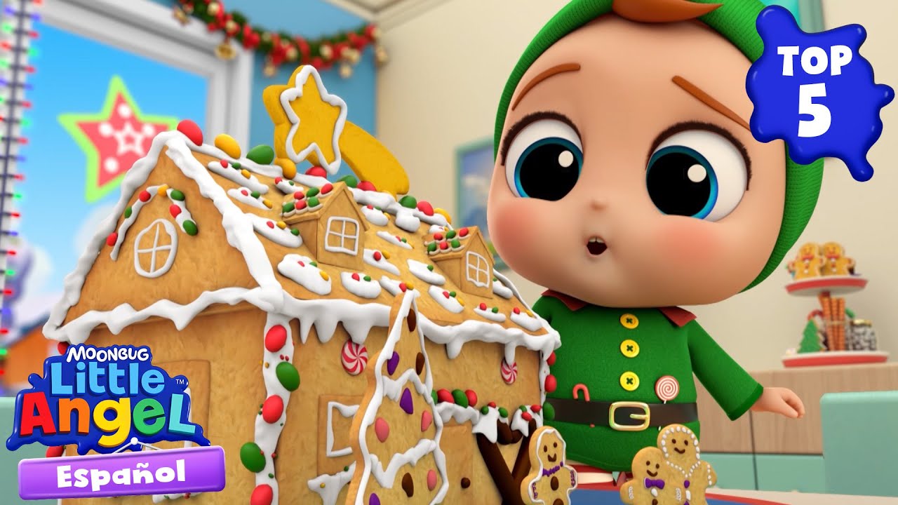 Top 5 Canciones para las vacaciones de Navidad 🎄 Caricaturas | Canciones 🎵 Little Angel Español