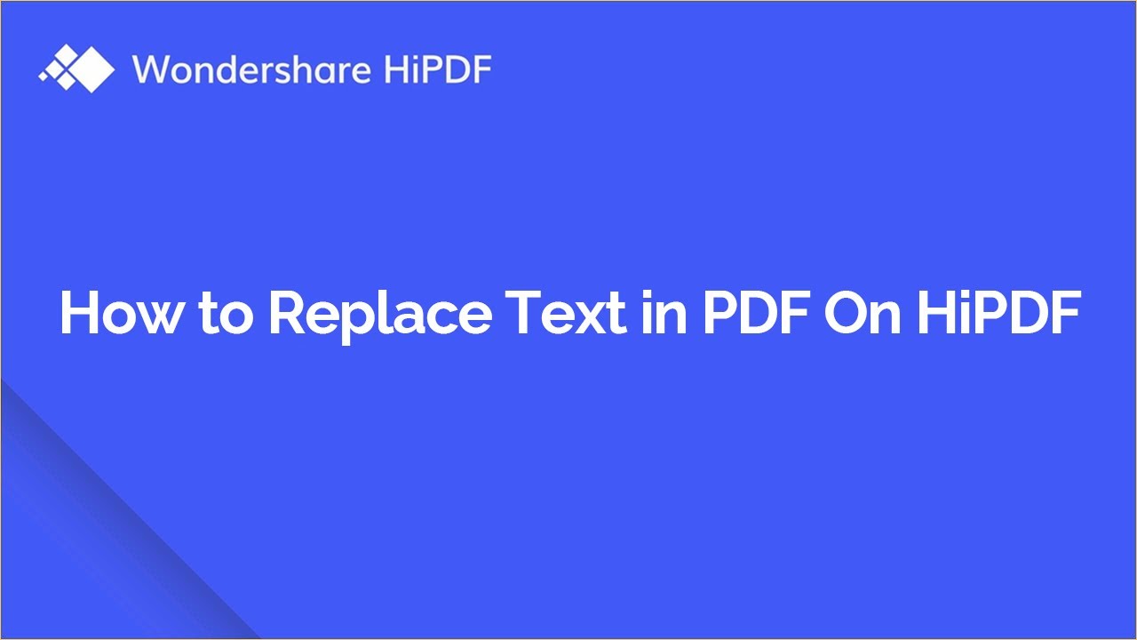 How To Replace Text In PDF For Free Online HiPDF YouTube How To Replace Text In PDF For Free Online HiPDF YouTube