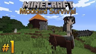 Minecraft modded survival - episode 1: great start!