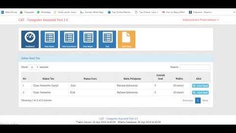 Referensi TA Aplikasi Ujian Online Atau UNBK Berbasis Web