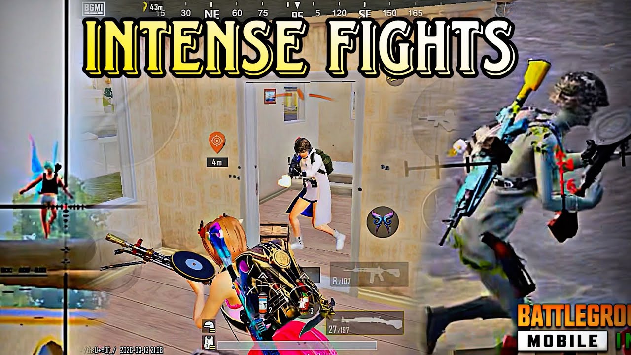 INTENSE FIGHTS in BGMI 🔥 | Pro Level Gameplay & Clutch Moments - YouTube