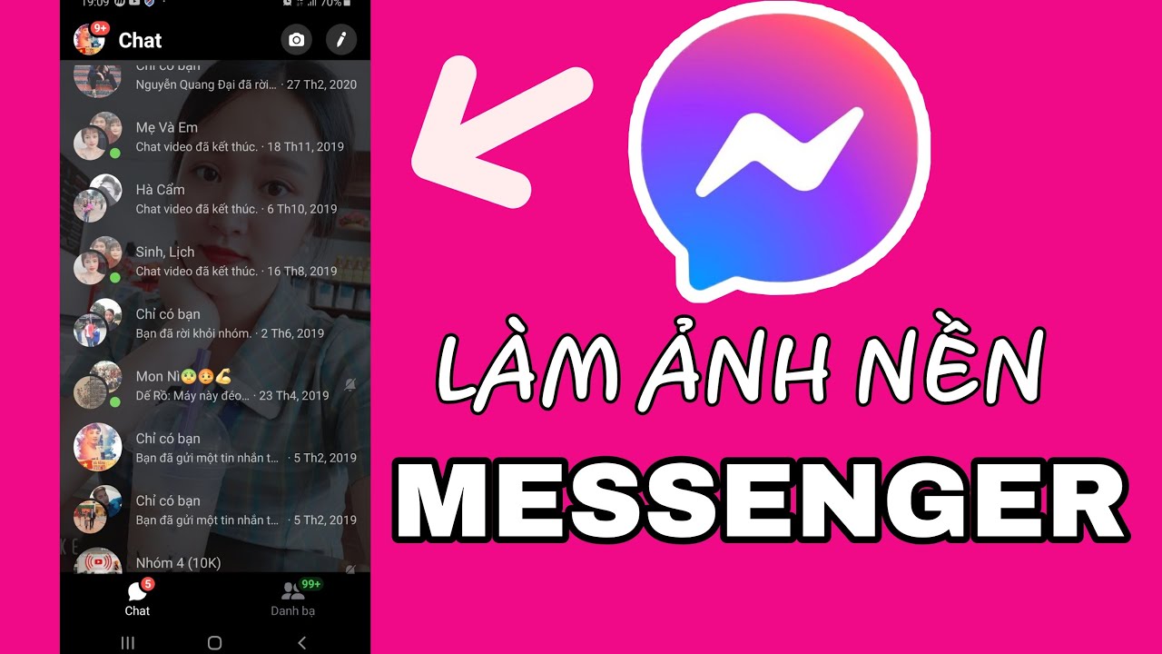 Cách cài hình của bạn làm nền trong suốt cho Facebook Messenger