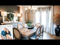 DINING ROOM MAKEOVER BEFORE AND AFTER | BLACK ACCENT WALL
