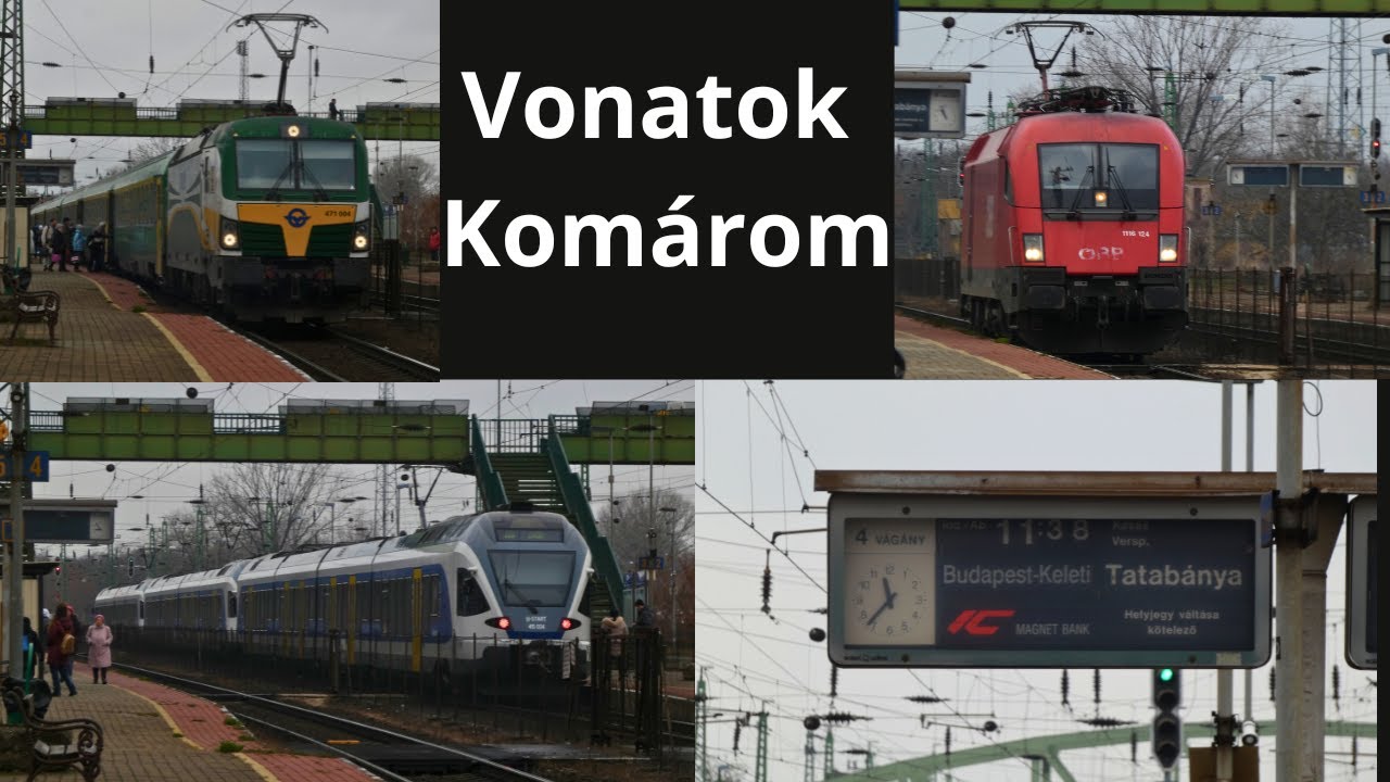 Vonatok Komárom vasútállomáson - 2024. 12. 08.