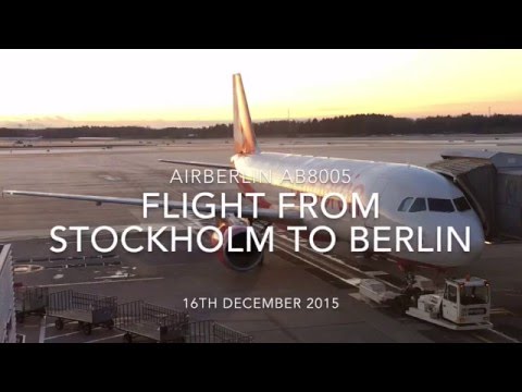 airberlin Airbus A320-200 - Flying from Stockholm ARN to Berlin TXL HD