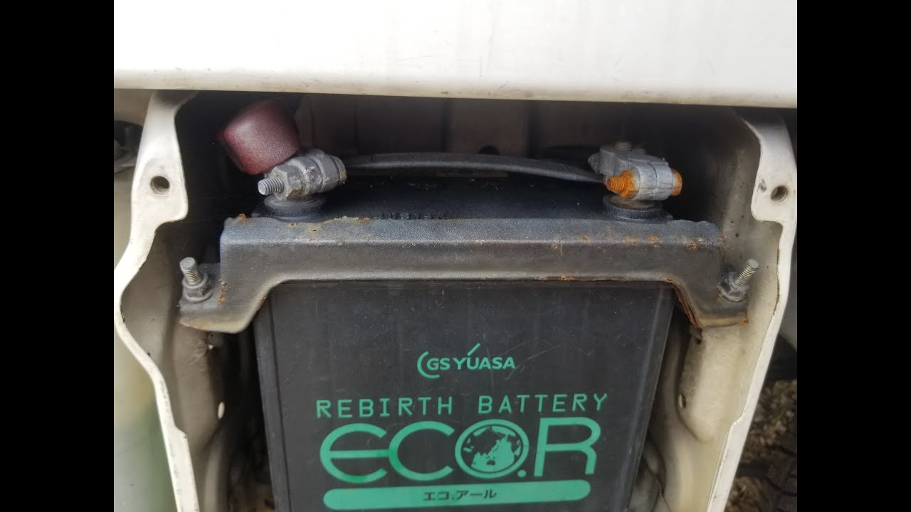Honda Acty minitruck battery replacement - YouTube