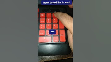 insert dotted line in word ll Excel Tips #shorts