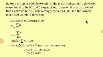 Calculation of Correct Standard Deviation form incorrect standard deviation