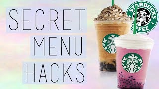 STARBUCKS SECRET MENU HACKS!! MERMAID FRAPPUCCINO?! | Emma Lev