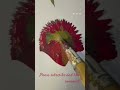 RED & brown colour one stroke relaxing art painting 🎨🖌️ #shortvideo #youtubeshorts #trendingshorts