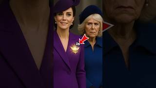 Camilla Recoils In Panic As Catherine Wears The Late Queens Legendary Jewel On Ve Day shorts