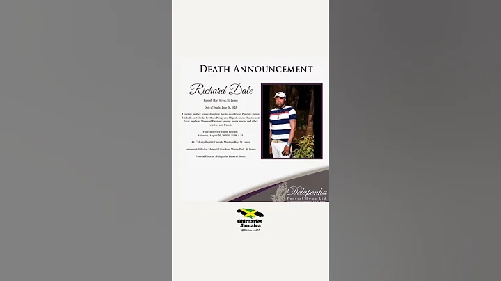 | Funeral Service Announcement #obituariesjm #jamaica #jm