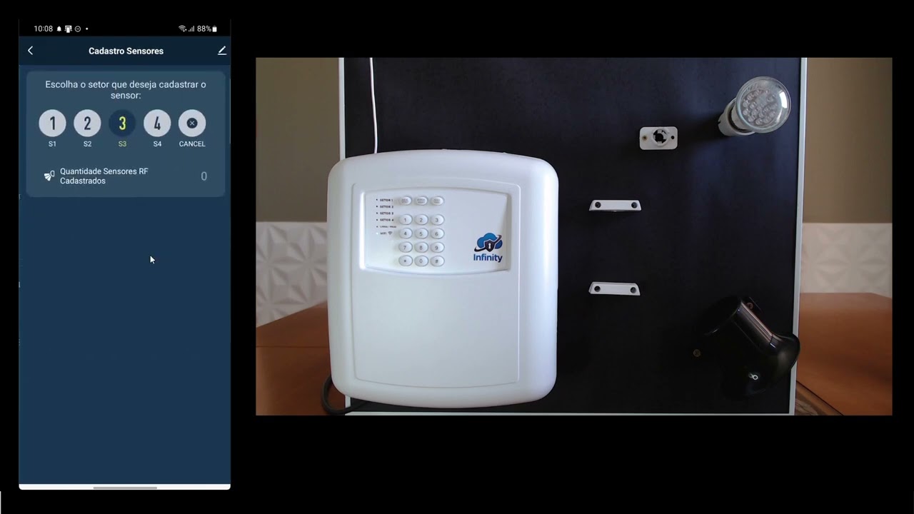 Conhecendo recursos da Central de Alarme Wi-Fi Infinity