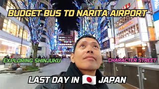 🇯🇵 DIY Budget Bus Tokyo to Narita Airport | Character Street & Exploring Shinjuku
