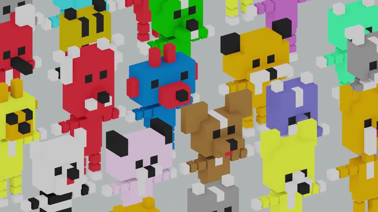 Game assets package. 8 bit stylized 3D creatures