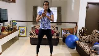P V SINDHU ,Staying at home -has not stopped me _for training.I M also♥️ able to be for convenience.