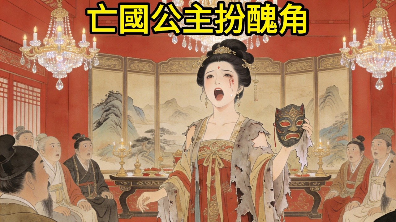 亡國公主淪為低賤戲子，戴著醜陋面具唱了十年醜角，受盡權貴羞辱；敵國皇帝壽宴上，她撕下面具唱起亡國歌謠，舊部從四面八方湧入：恭迎吾王復位，血洗前恥！#民間故事 #故事頻道 #感人故事 #感人故事 #情感