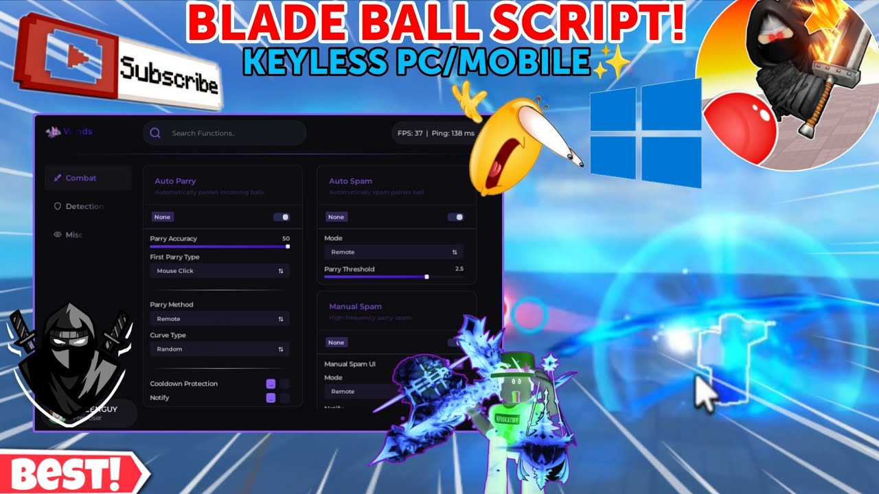 Blade Ball Latest Pc/Mobile🤩 Keyless Script Auto Parry Super Accurate🔥 ...