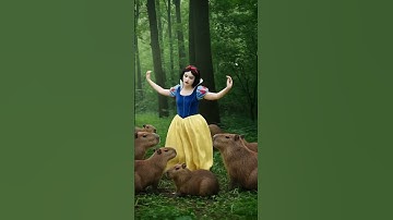 snow white and the seven capybaras 😆 #capybara #cute #ai #funny #shorts #howtouseai