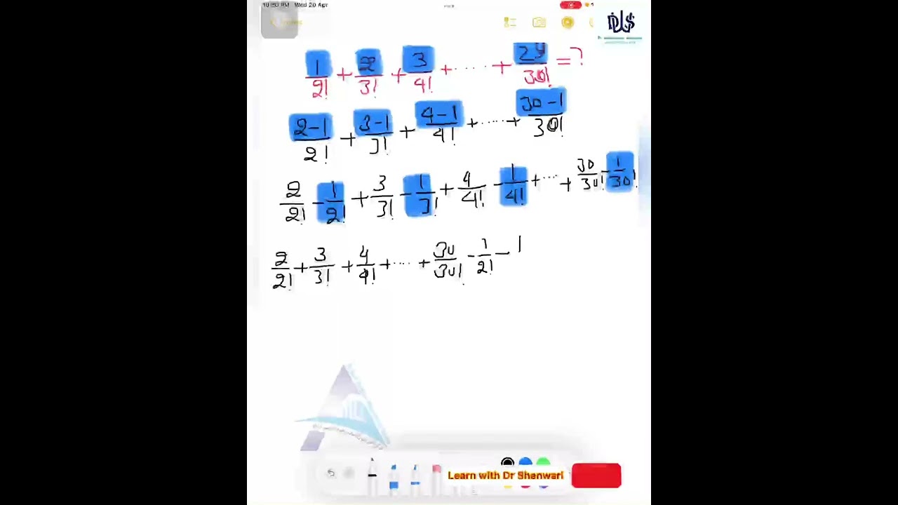 حل یک سوال تخنیکی و جالب فکتوریل با استاد داکتر وحیدالله شینواری Factorial