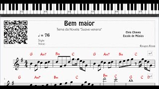 🎼 Bem maior - 226 - Roupa nova - Tutorial Partitura Fácil
