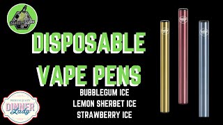 DINNER LADY DISPOSABLE VAPE PENS   BUBBLEGUM ICE, LEMON SHERBET ICE ,STRAWBERRY ICE