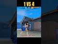 1 VS 4 🔥🥵 || Free Fire Impossible Gameplay 🥱 #shorts #freefire #live
