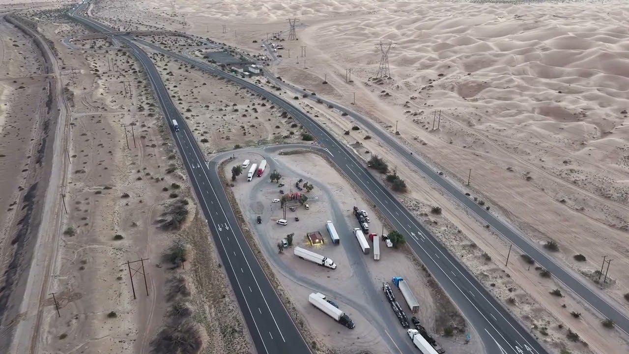 DJI MINI 5 PRO - HDR-диапазон, песчаные дюны, I8, восход солнца в Южной Калифорнии, вид сверху, п...