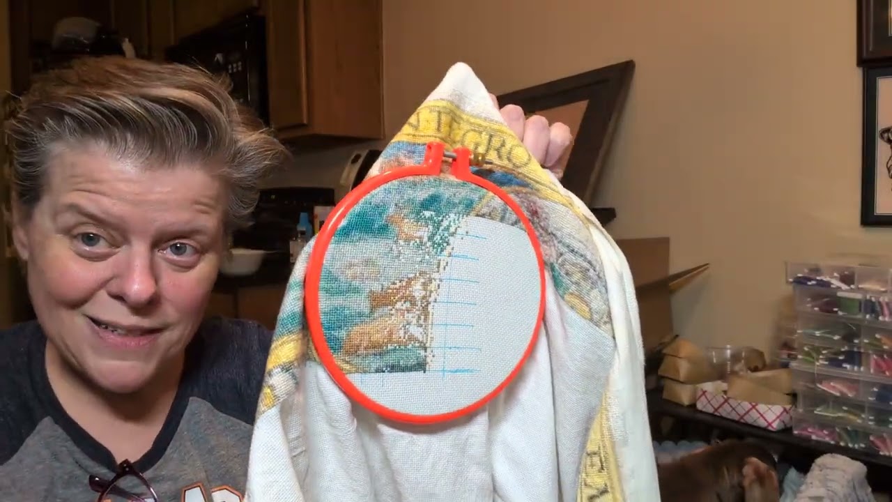 FlossTube #417: Работа над схемами вышивки крестом «Карта старого мира 2» и «Зимний амбар».