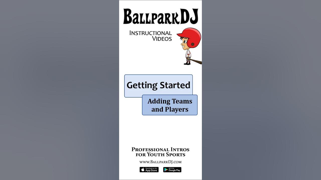 Getting Started with BallparkDJ Creating First Team YouTube