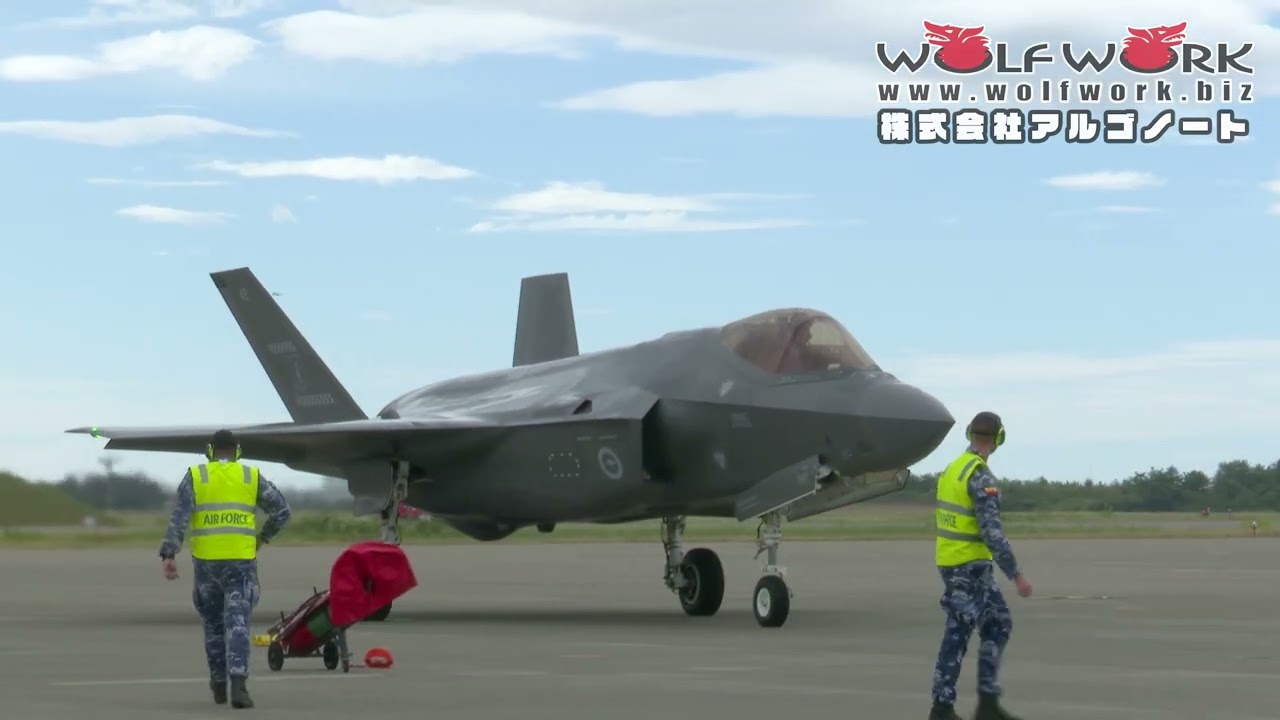 豪州空軍】オーストラリア空軍F-35ライトニングⅡが小松基地に到着