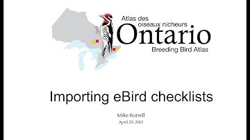 Importing an eBird checklist