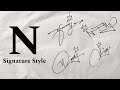 N Signature Styles | Signature For My Name Start With Letter N | Signature Of N