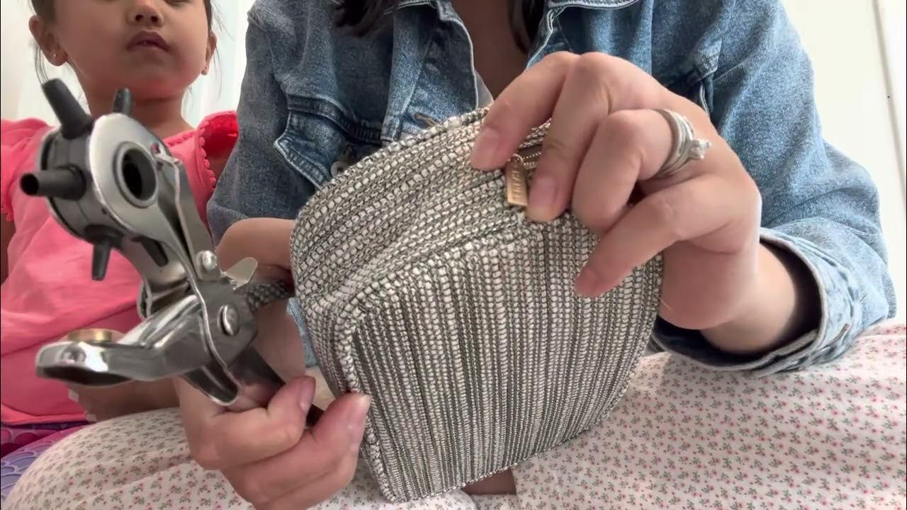 CONVERT A CHANEL 2022 HOLIDAY TWEED MAKE UP BAG INTO A CROSSBODY BAG * STEP  BY STEP TUTORIAL VIDEO * 