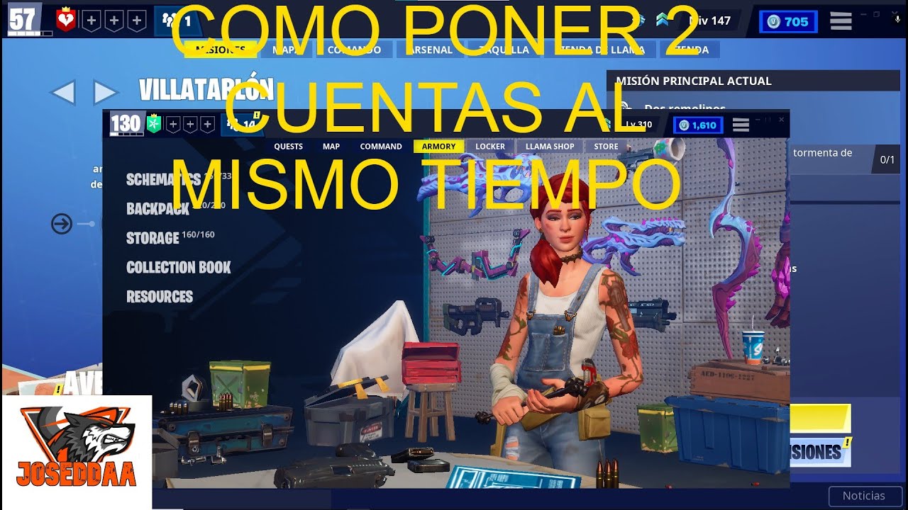 COMO USAR 2 CUENTAS DE FORTNITE AL MISMO TIEMPO EN EL PC (FACIL) - YouTube