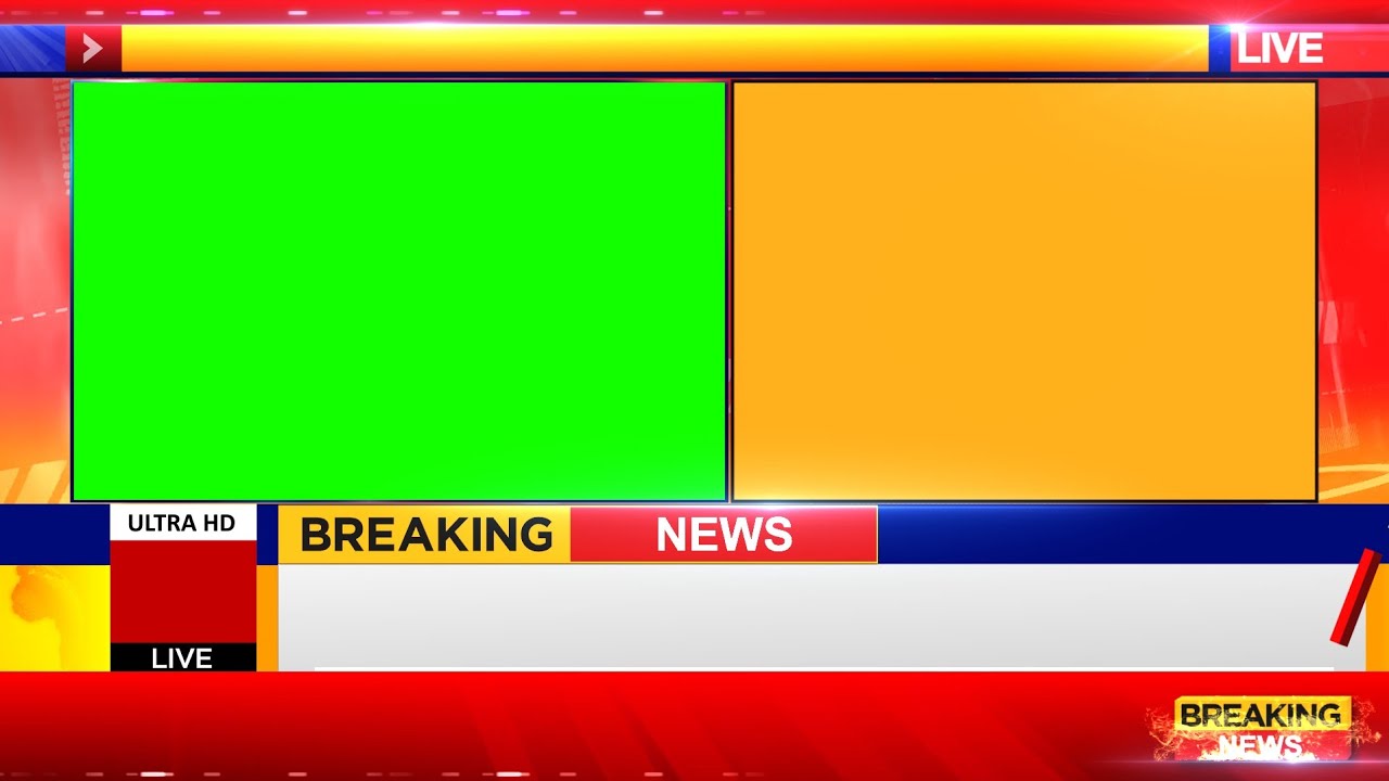 green breaking news background