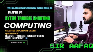 Class 9 Computer Chapter 4 Troubleshooting|Unit + Exercise Solved | New PTB Book 2025 Punjab Board
