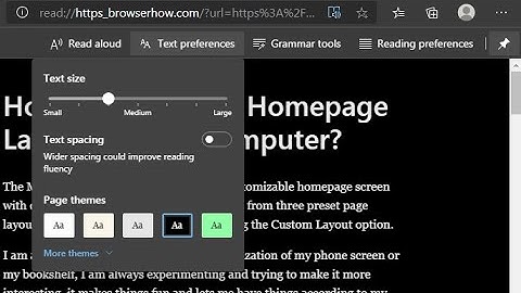 How to use Microsoft edge reading mode in windows 10 computer