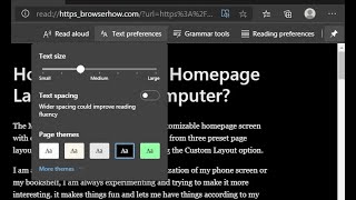 How to use Microsoft edge reading mode in windows 10 computer screenshot 3