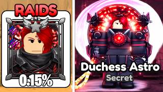 I Spent 100 HOURS Grinding for SECRET DUCHESS ASTRO in Skibidi Masters Tower Defense!